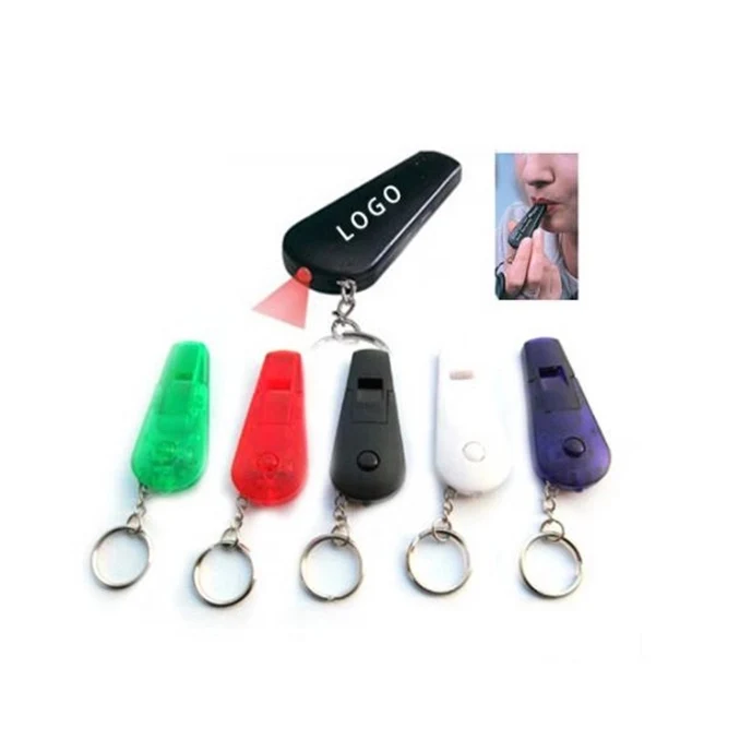 Whistle Keychain with LED Flashlight Tool 1