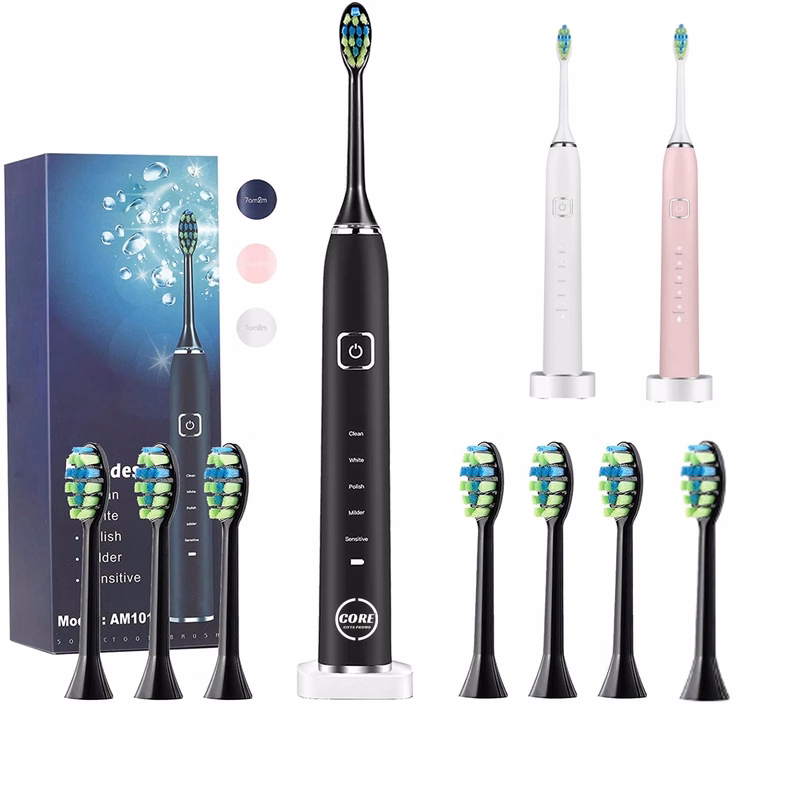 Electric Toothbrush with 7 Brush Heads for Adults and Kids