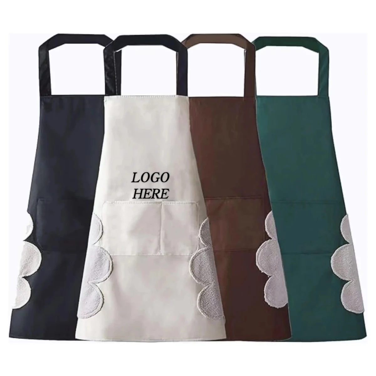 Hand-Wiping Waterproof Apron With A Pocket 1
