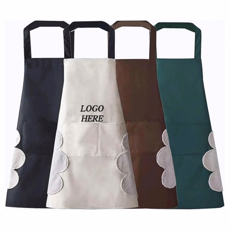 Hand-Wiping Waterproof Apron With A Pocket