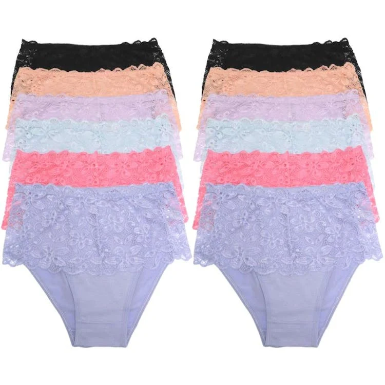 Mid Rise Cotton Brief Panties- Assorted Colors Small-XL 1