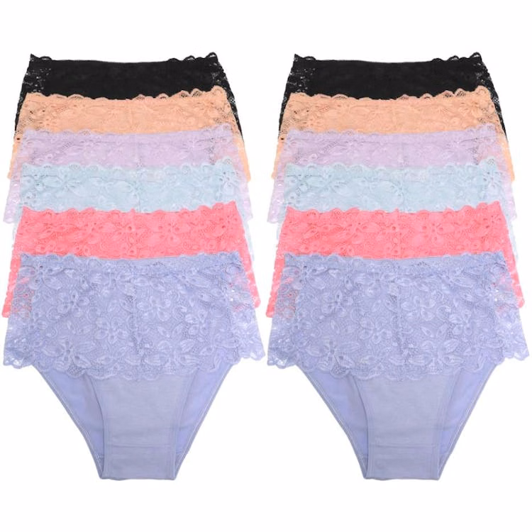 Mid Rise Cotton Brief Panties- Assorted Colors Small-XL