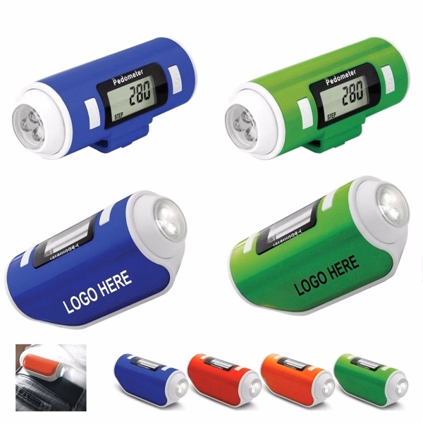 Pedometer with Flashlight and Siren