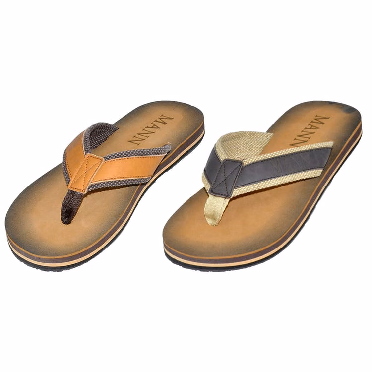 Men's Thong Style Dress Sandals - Tan & Black