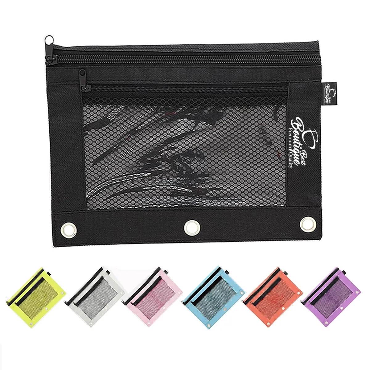 Durable Large Capacity Water Proof 3-Ring Pencil Pouch 1