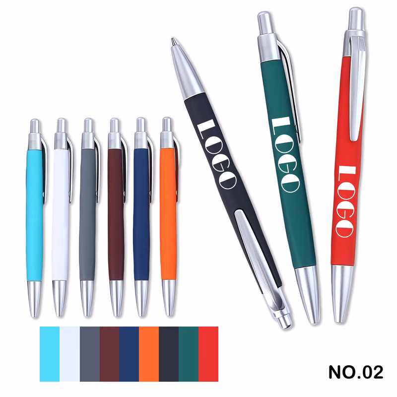 Click-action soft-touch ballpoint pen