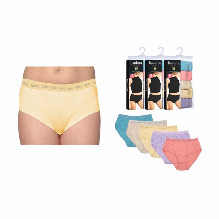 Women's Pastel Colored Briefs - 5-Pack Sizes 5-10