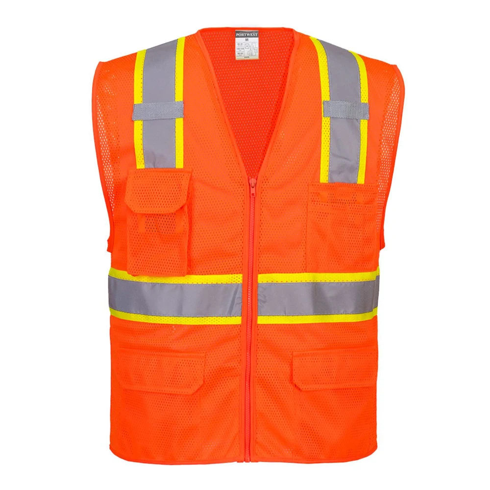 PORTWEST® Class 2 Orlando Hi-Vis Mesh Executive Vest w/ 6 Pockets 1