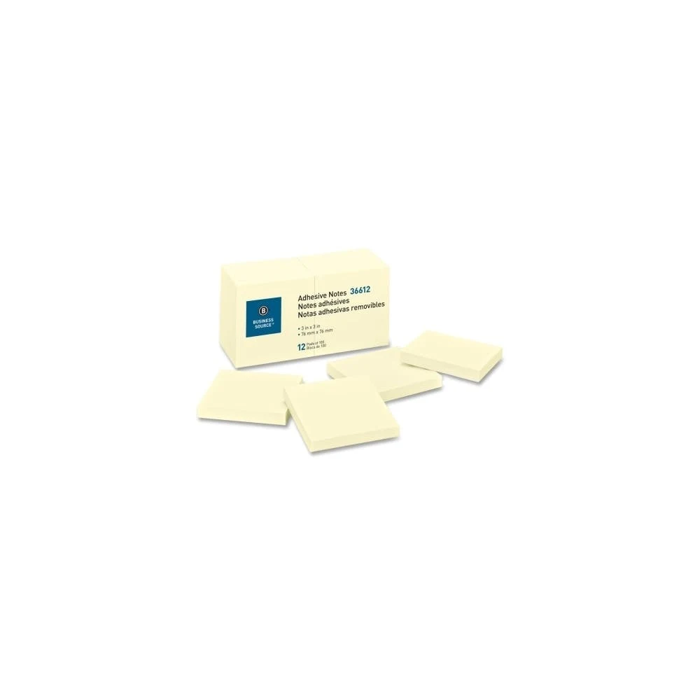 Adhesive Notes - 100 Sheets 3" x 3" Yellow 1
