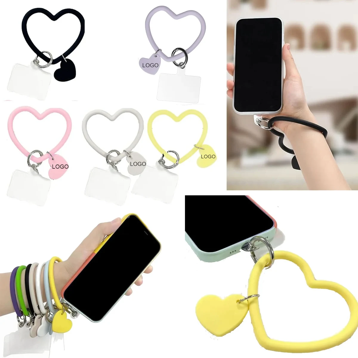 Heat-shaped Phone Hand Wrist With Keychain Lanyard Strap 1