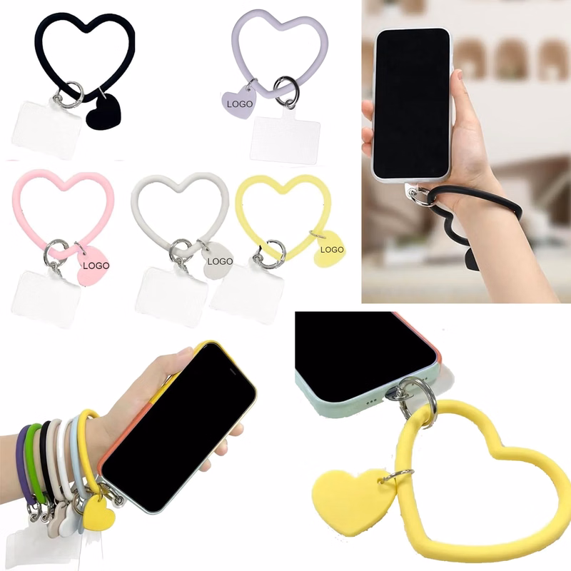 Heat-shaped Phone Hand Wrist With Keychain Lanyard Strap