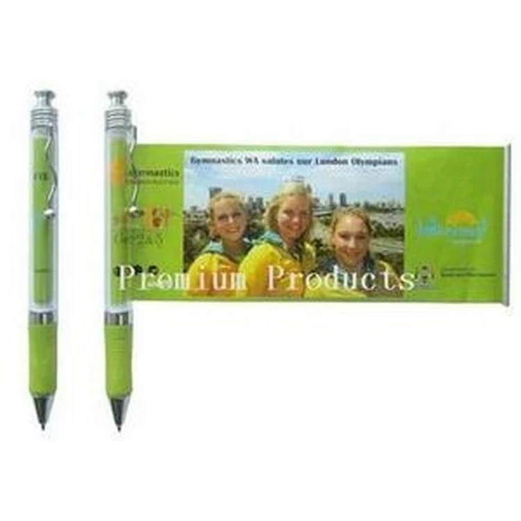 Aluminum Banner Pen w/ Wavy Pocket Clip 1