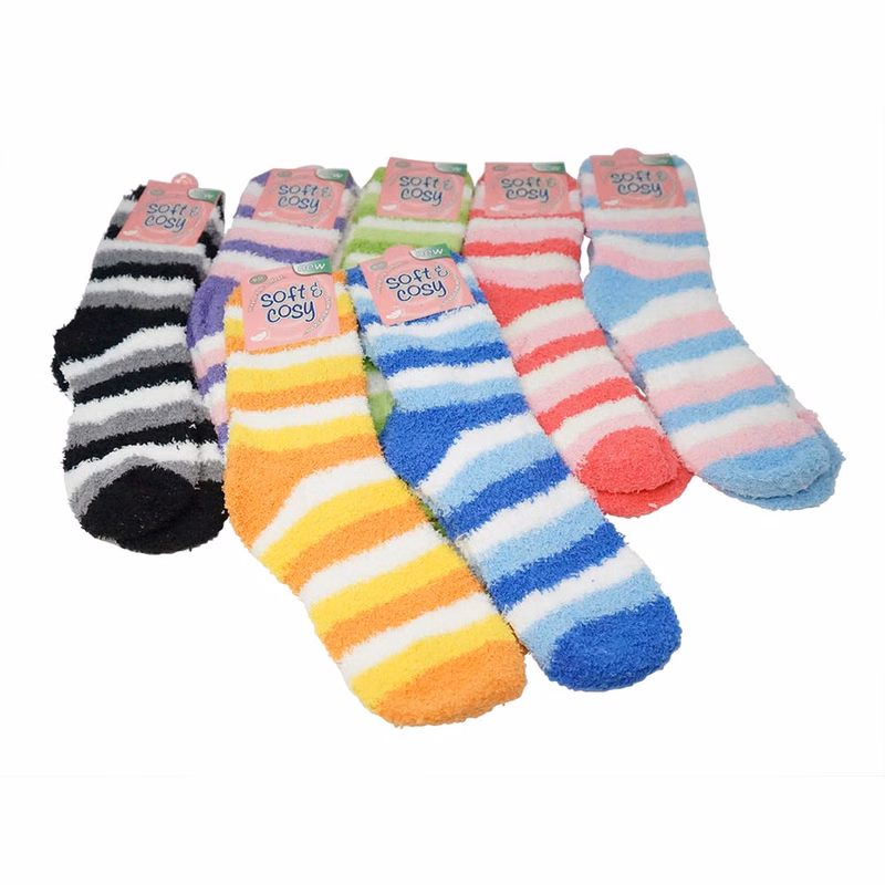 Women's Fuzzy Socks - Assorted Size 9-11