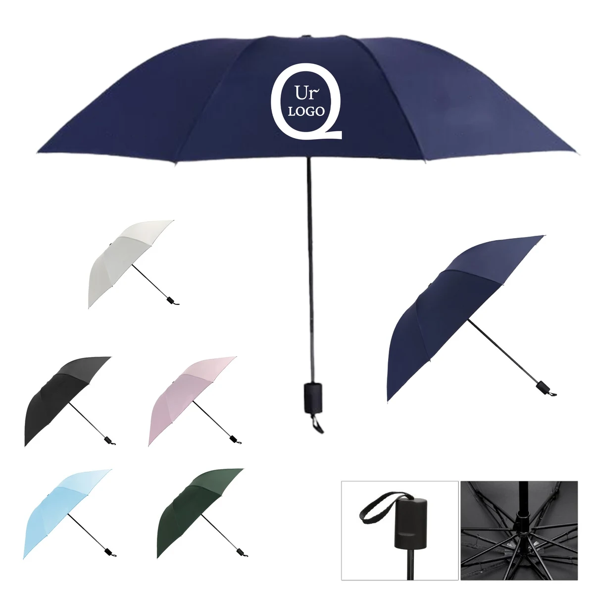 21-Inch Tri-Fold Gel Folding Umbrella 1