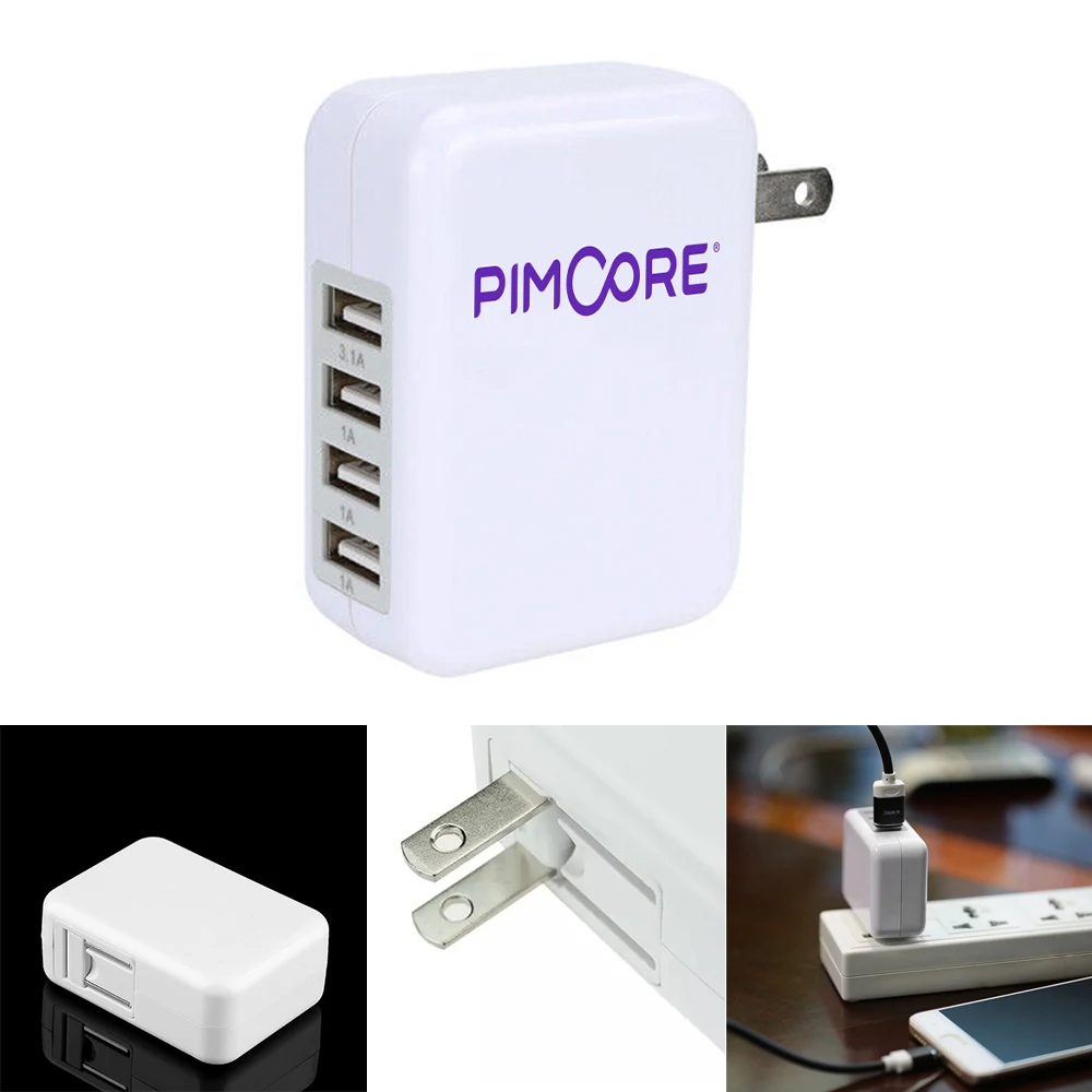 Compact Foldable 4-Port Fast USB Charger 1