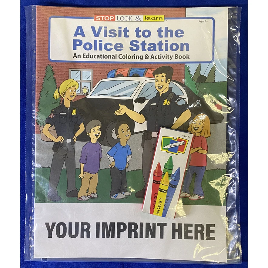 COLORING SET - A Visit to the Police Station Coloring Book Fun Pack 1