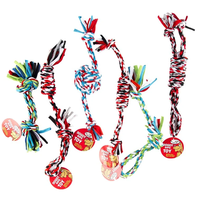 Dog Rope Chew Toys - 6 Assorted Styles 1