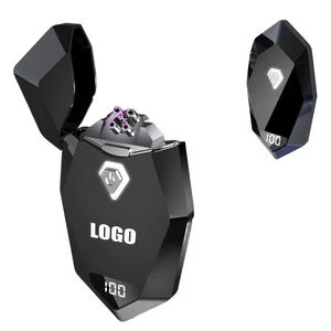 Rhombus Electric Arc Lighter With Power Screen And USB Charging 1