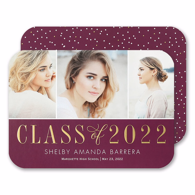Graduation Snapshot Announcement Invitation