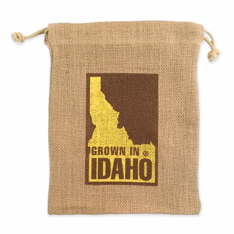 Colored Jute/ Burlap Drawstring Bag 8x10"