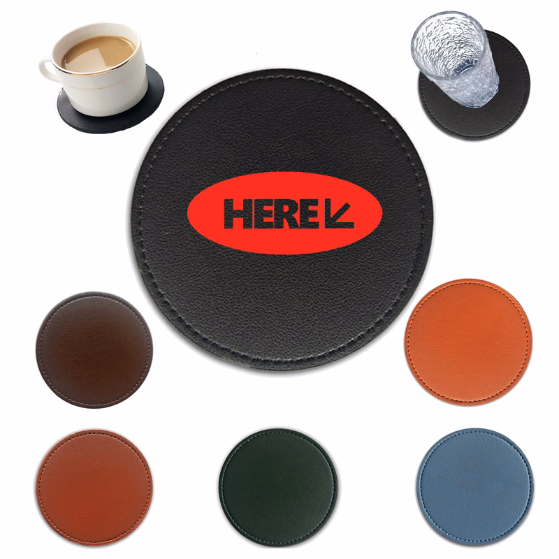 Household Simple Waterproof PVC Coasters MOQ 50