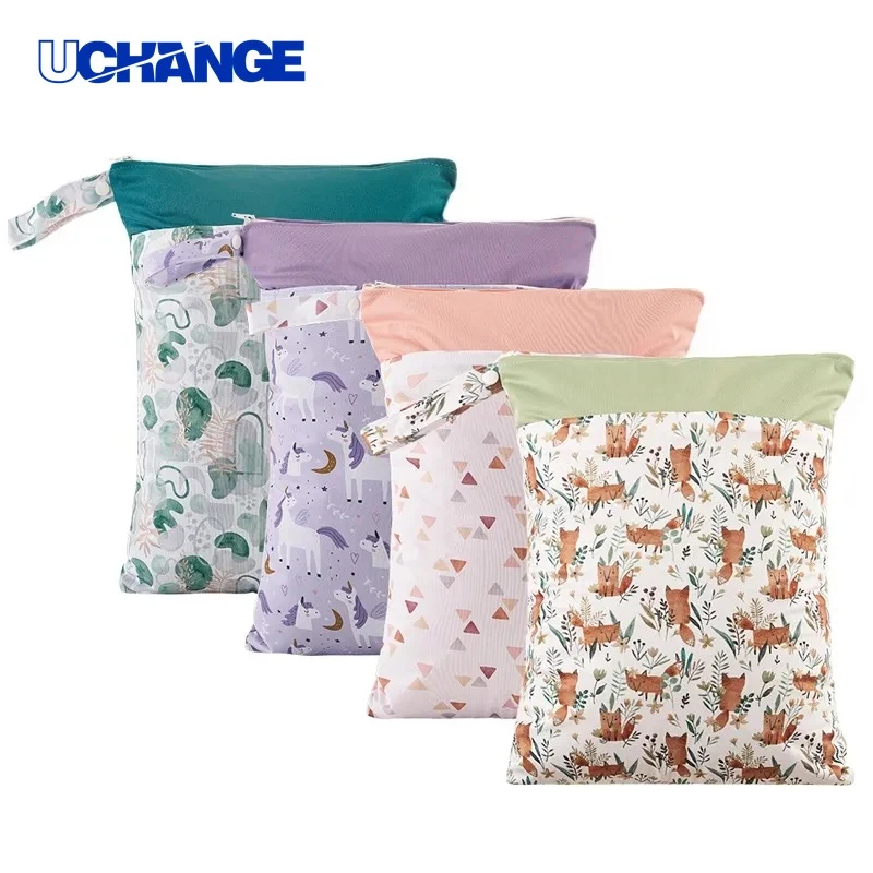 Waterproof Diaper Bag Organizer with Two Zippered Pockets 1