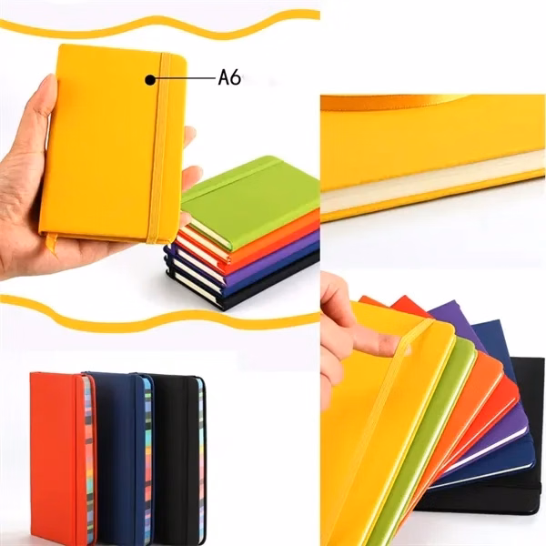 Custom 6 x 3.74 Mini Leather Journal with Buckle Closure — Pocket Professional Notebook