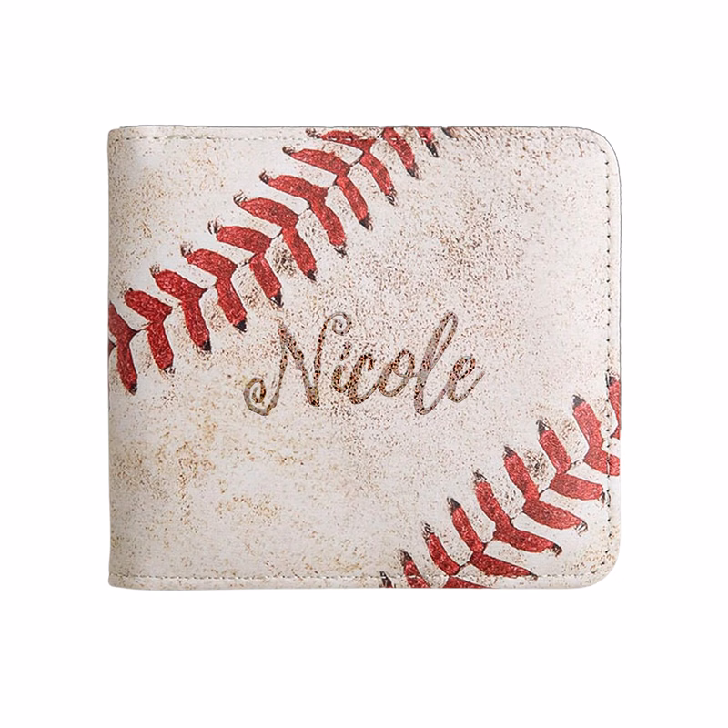 Genuine Leather Teen Baseball Wallet