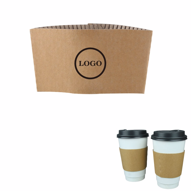 Eco-Friendly Kraft Cup Sleeve for Hot and Cold Drinks