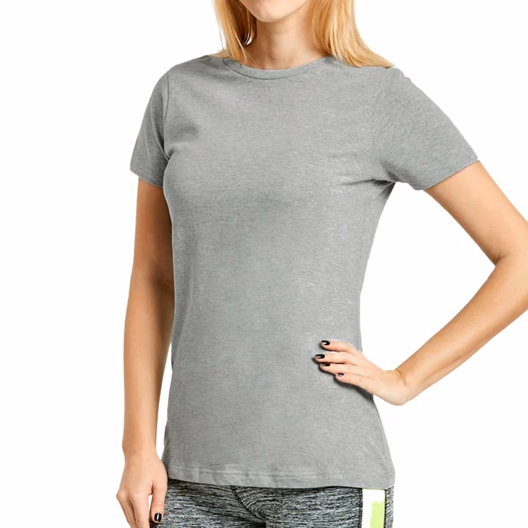Women'sClassic Fit Crew Neck T-Shirts - Medium Heather Gray