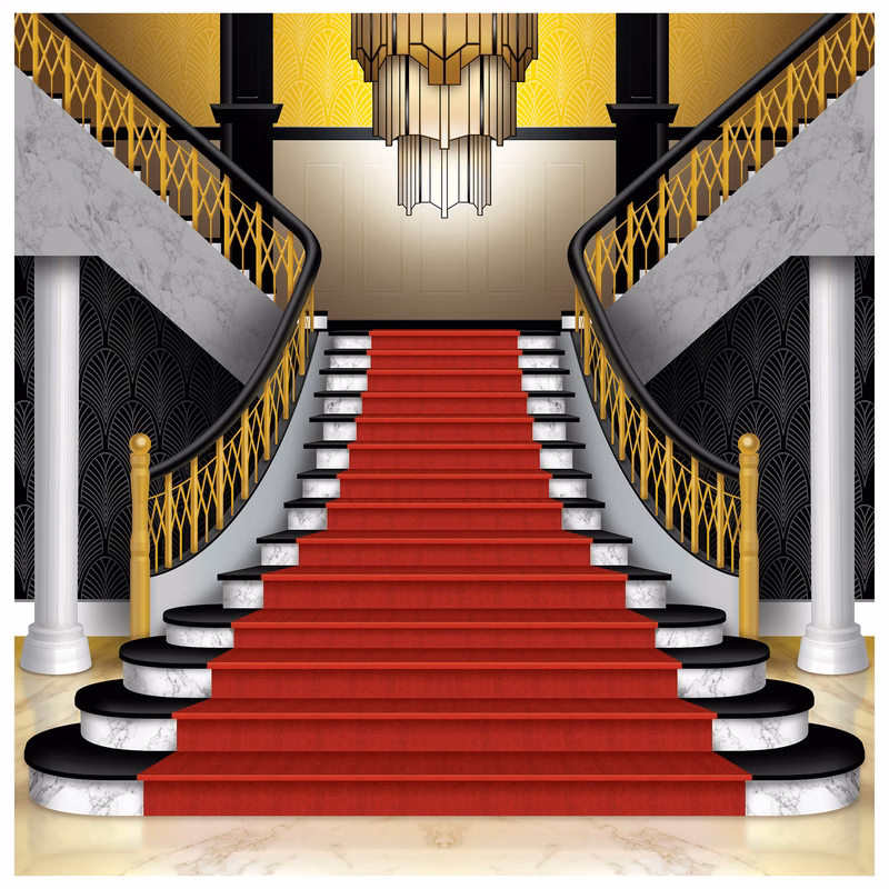 Red Carpet Grand Staircase Photo Prop