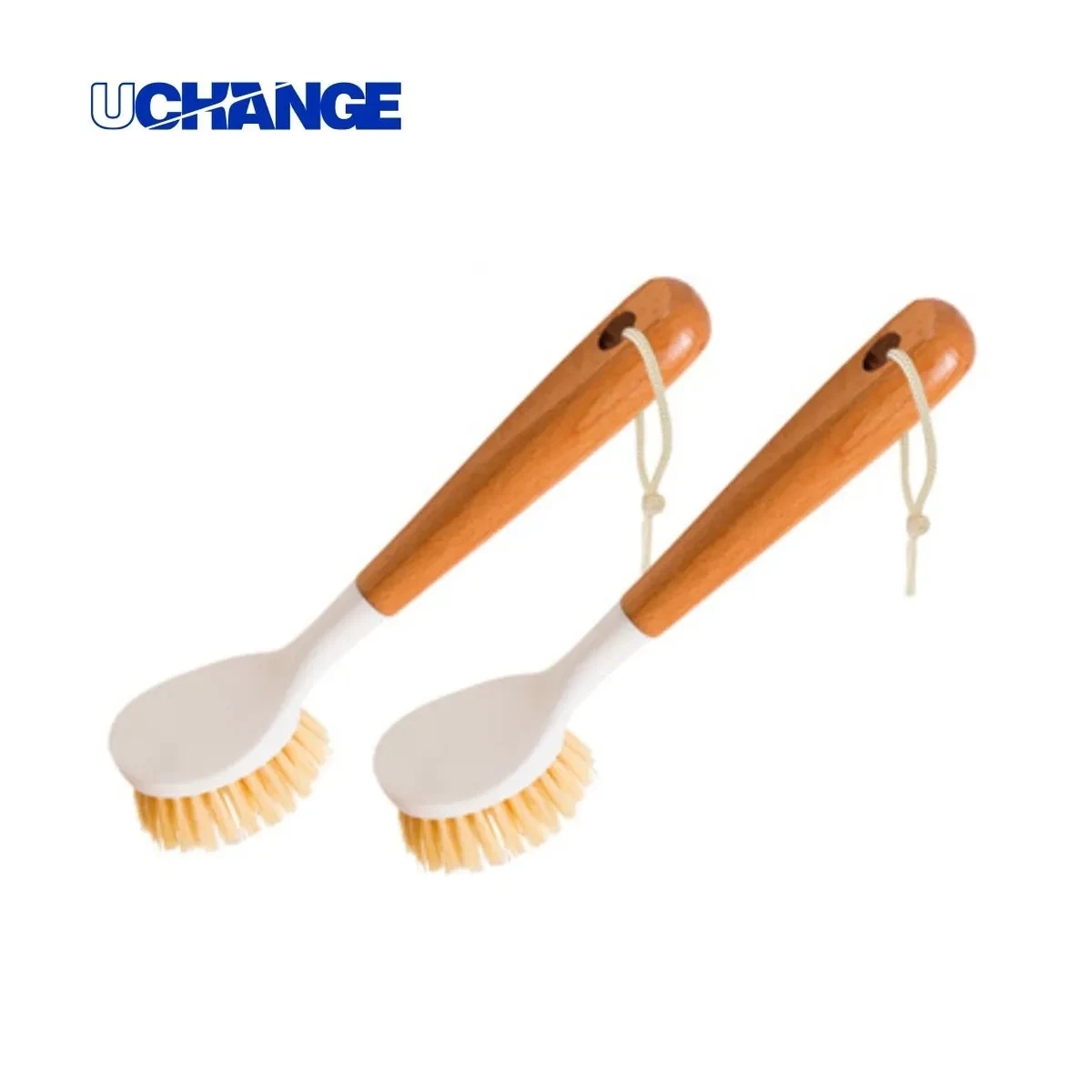 Wood Handle Dish Brush With Non Scratch Bristles 1