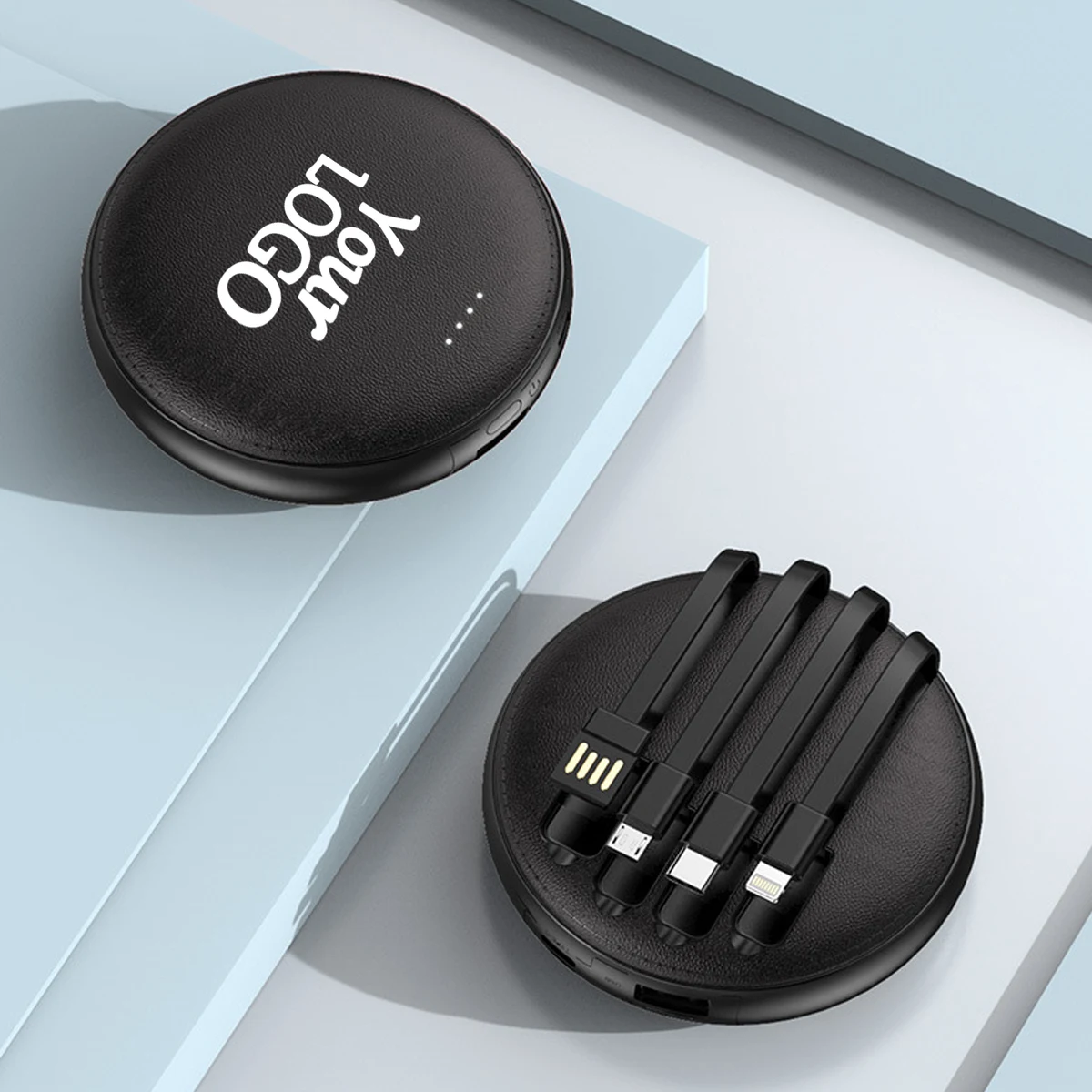 Round PU Wireless Power Bank 1
