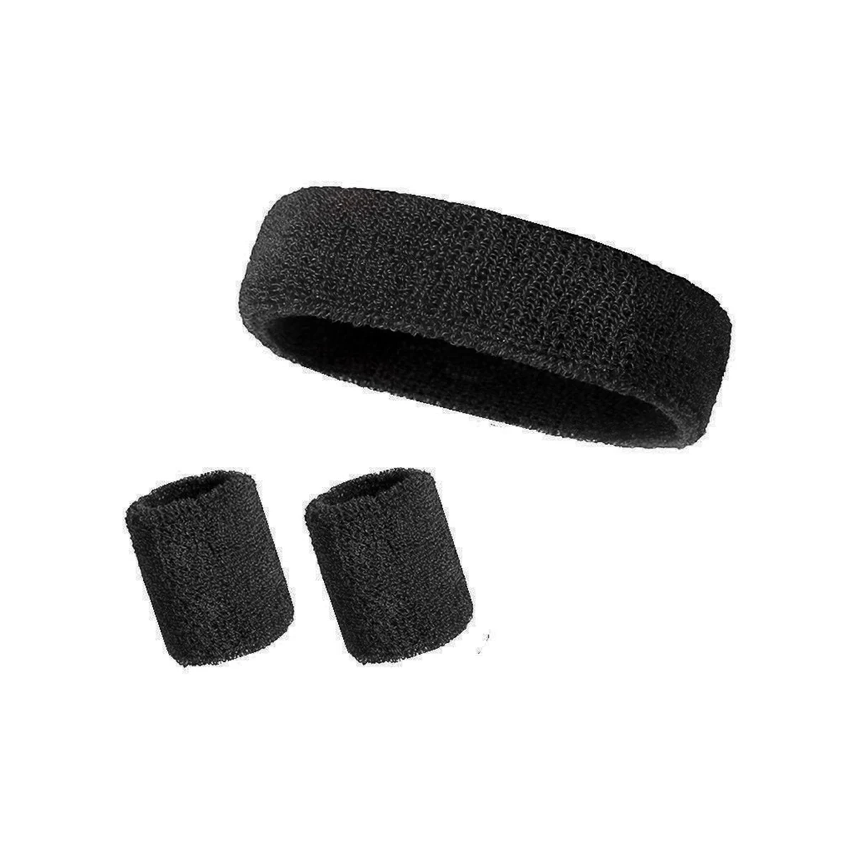 Elastic Sweat Absorbing Headband Wristband Set 1