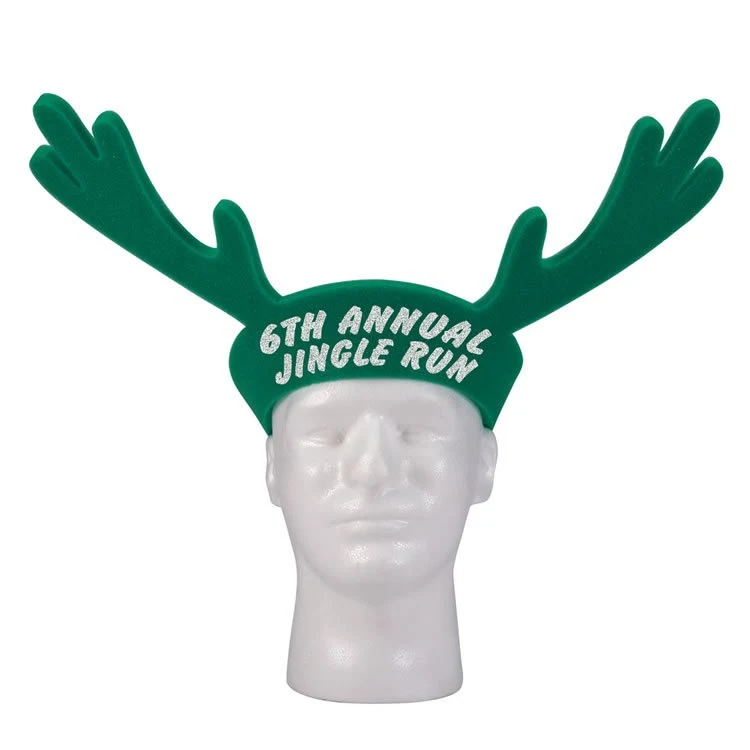 18" Foam Reindeer Antlers Visor 1