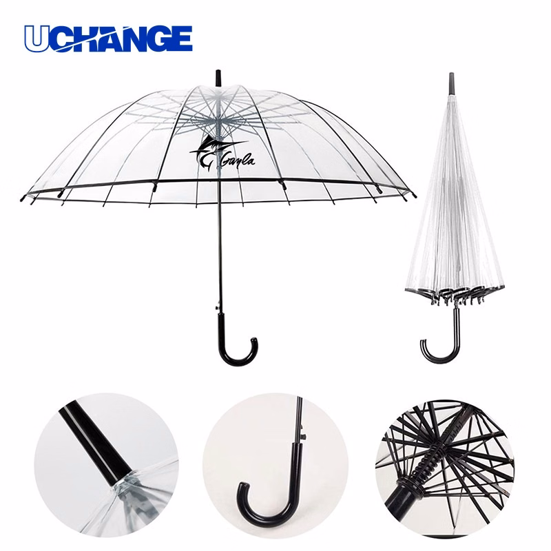 16-Bone Transparent Umbrella for Rain Use