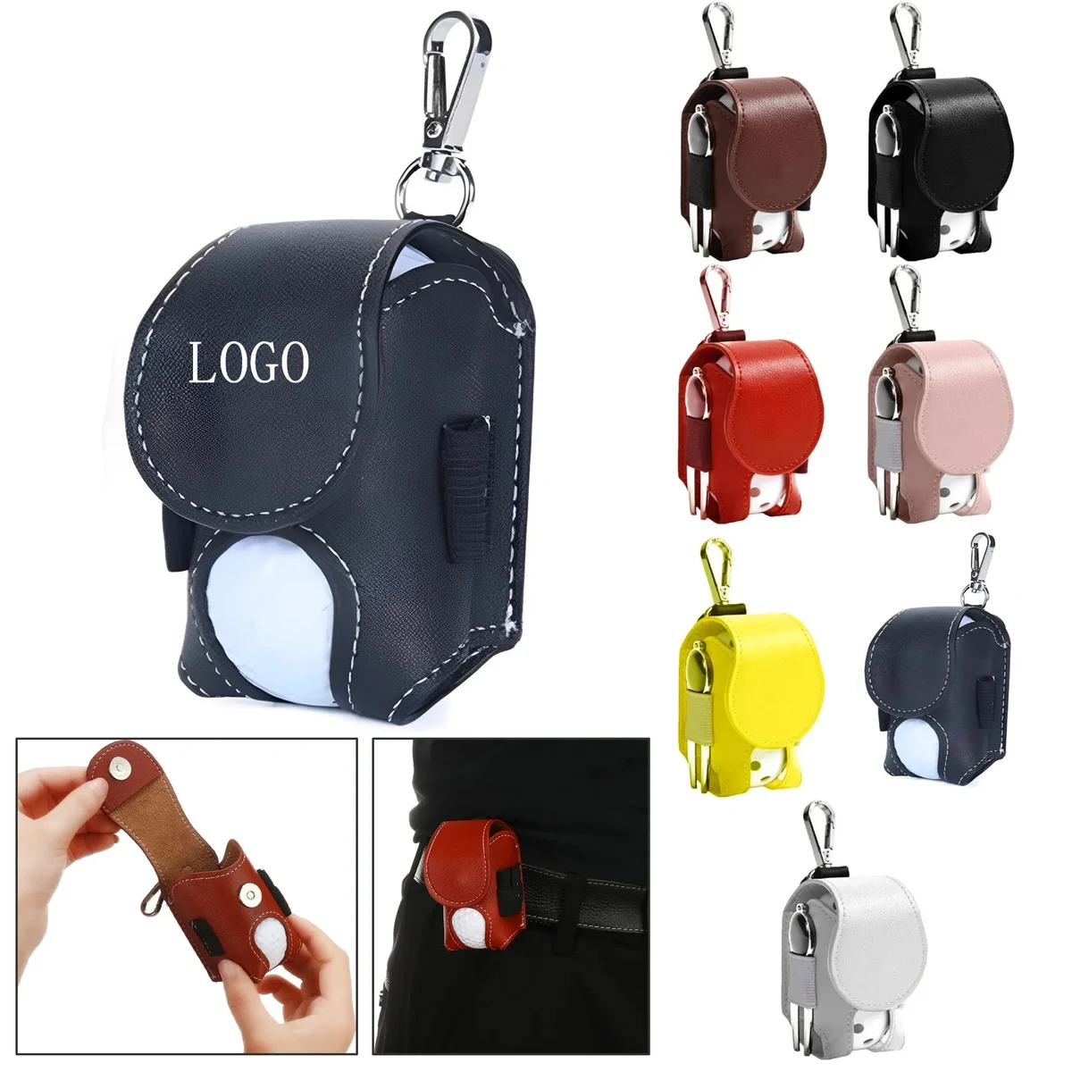 Portable Golf Ball Bag with Waist Clip 1