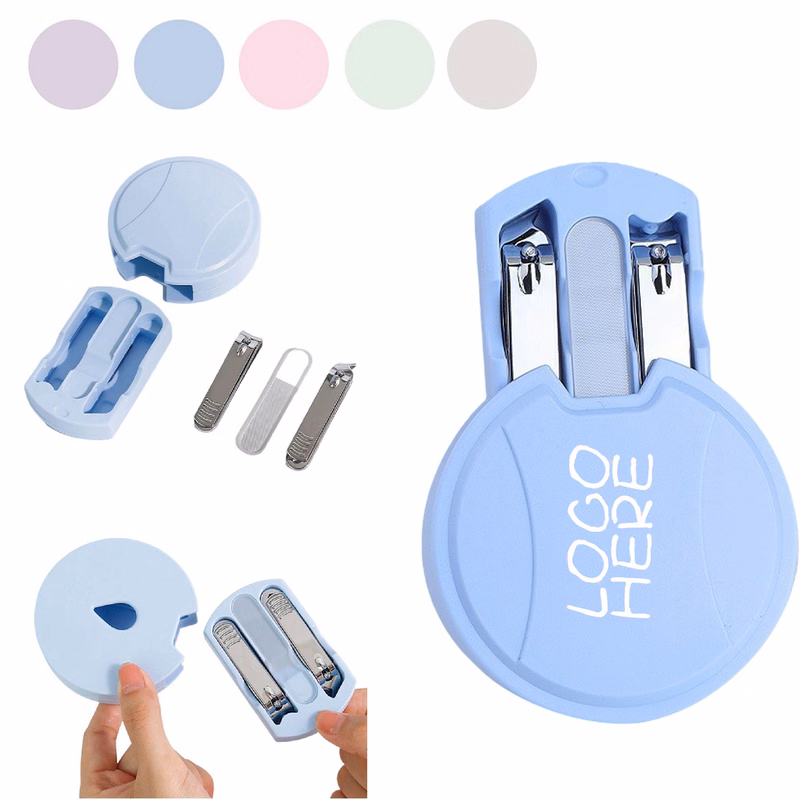 Travel Nail Clippers In Plastic Case