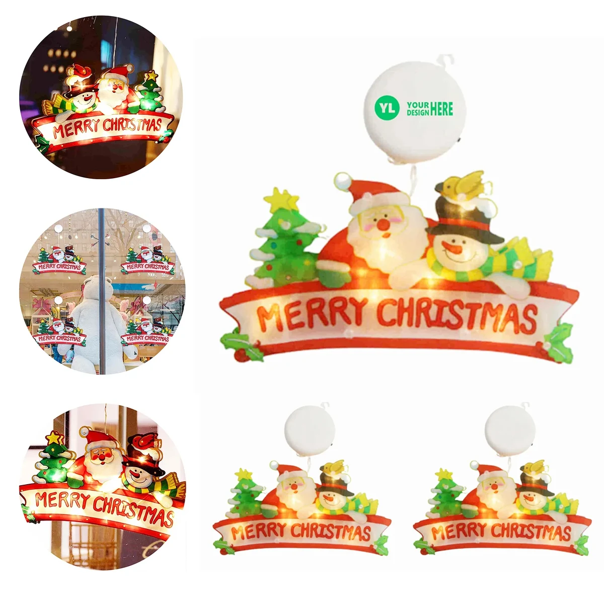 Christmas Santa Claus Snowman LED Lights MOQ10 1