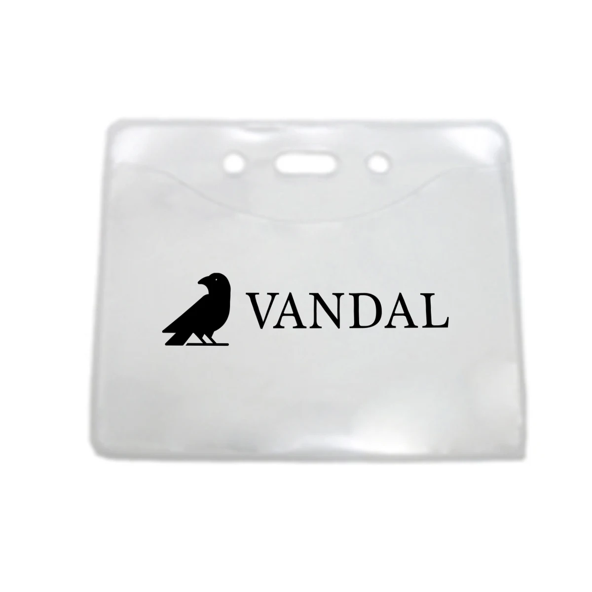 3.66" W x 3.03" H - Horizontal PureClear Vinyl Badge Holder (1 Color Imprint) 1
