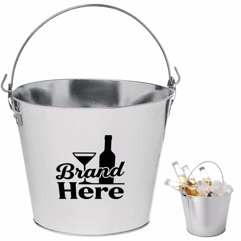 5L Galvanized Metal Ice Bucket