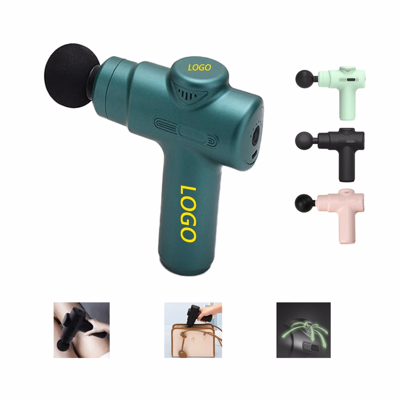 Mini Rechargeable Fascia Gun With Four Massage Heads