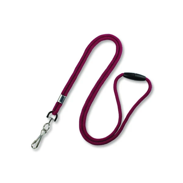 1/8" Breakaway Blank Lanyard w/Swivel Hook (Maroon Red) 1