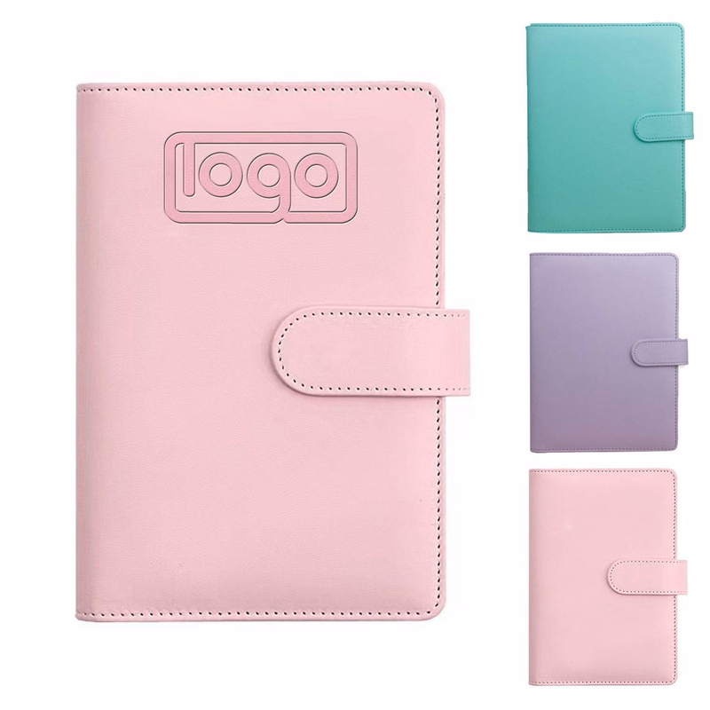 A6 Binder Zipper Pocket PU Leather Notebook Case