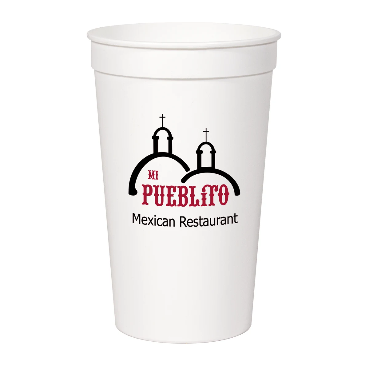 22 oz. Smooth White Stadium/Souvenir Cup, High Speed-Offset Printing: (4-color Process NOT available 1