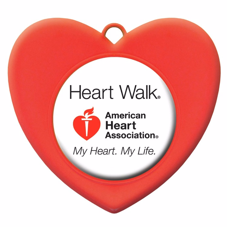 Express Vibraprint™ Heart Shaped Insert Medallion Pink (3")