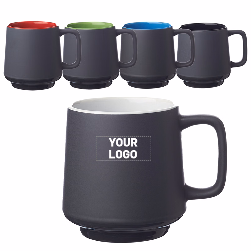 Ceramic Mug with Stackable Design, 12 oz.