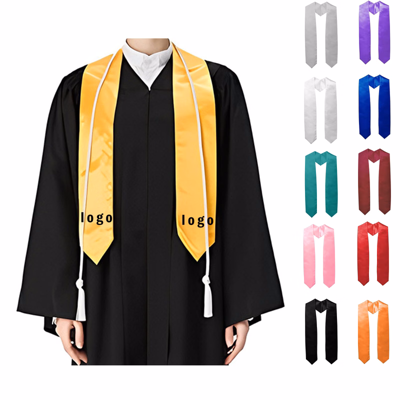 University Unisex Plain Honor Ribbon Graduation Stole
