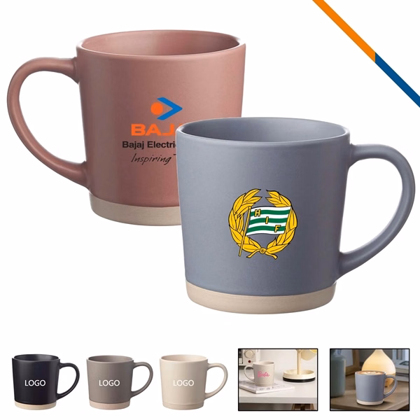 Custom 13 oz Ceramic Latte Mug with Matte Finish & Clay Base — Premium Coffee Gift