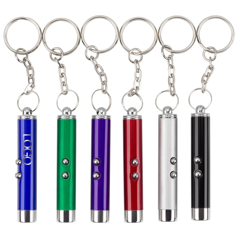 Mini LED Flashlight Laser 2 In 1 Keychain 1